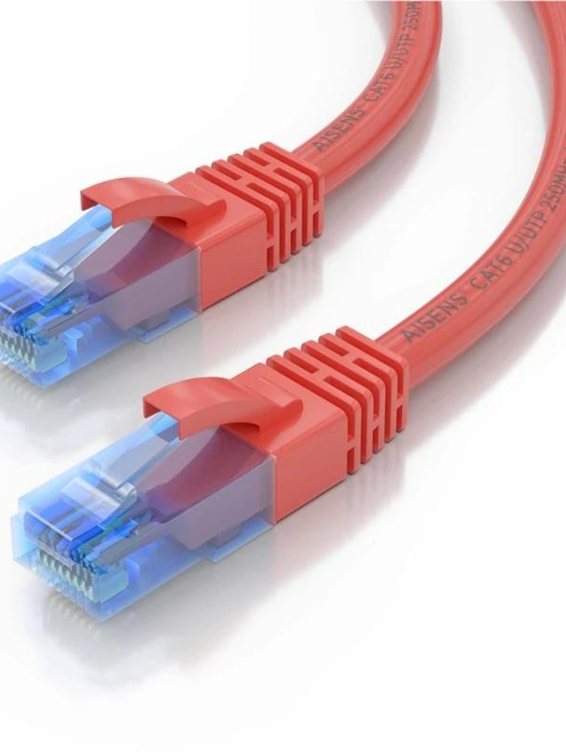 Aisens Cable RJ45 CAT.6 UTP AWG26 CCA Rojo 0.5m 3