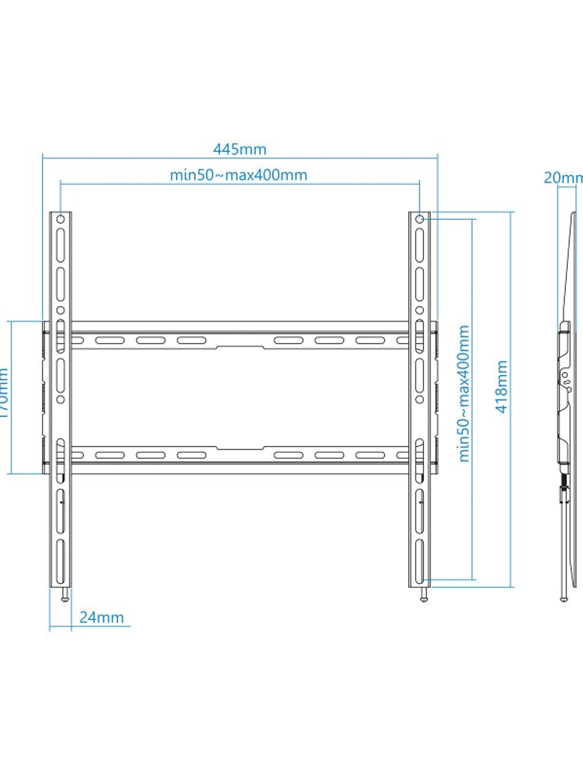 Tooq Soporte pared LP1070F-B pantallas 32