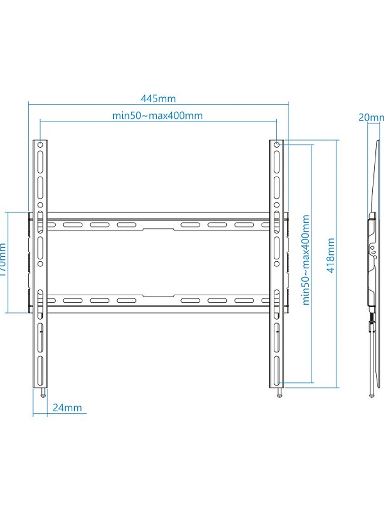 Tooq Soporte pared LP1070F-B pantallas 32