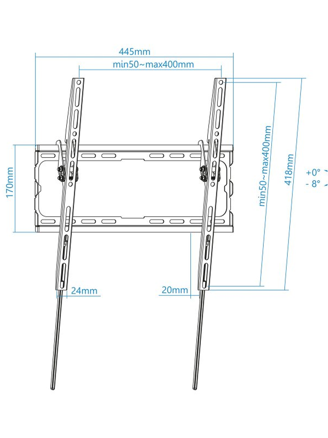 Tooq Soporte pared LP1071T-B incl pantallas 32-70