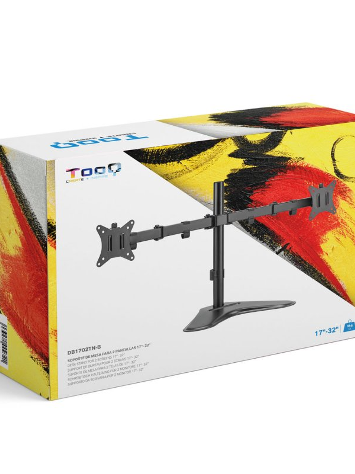 Tooq Soporte mesa DB1702TN-B 2 brazos 17-32