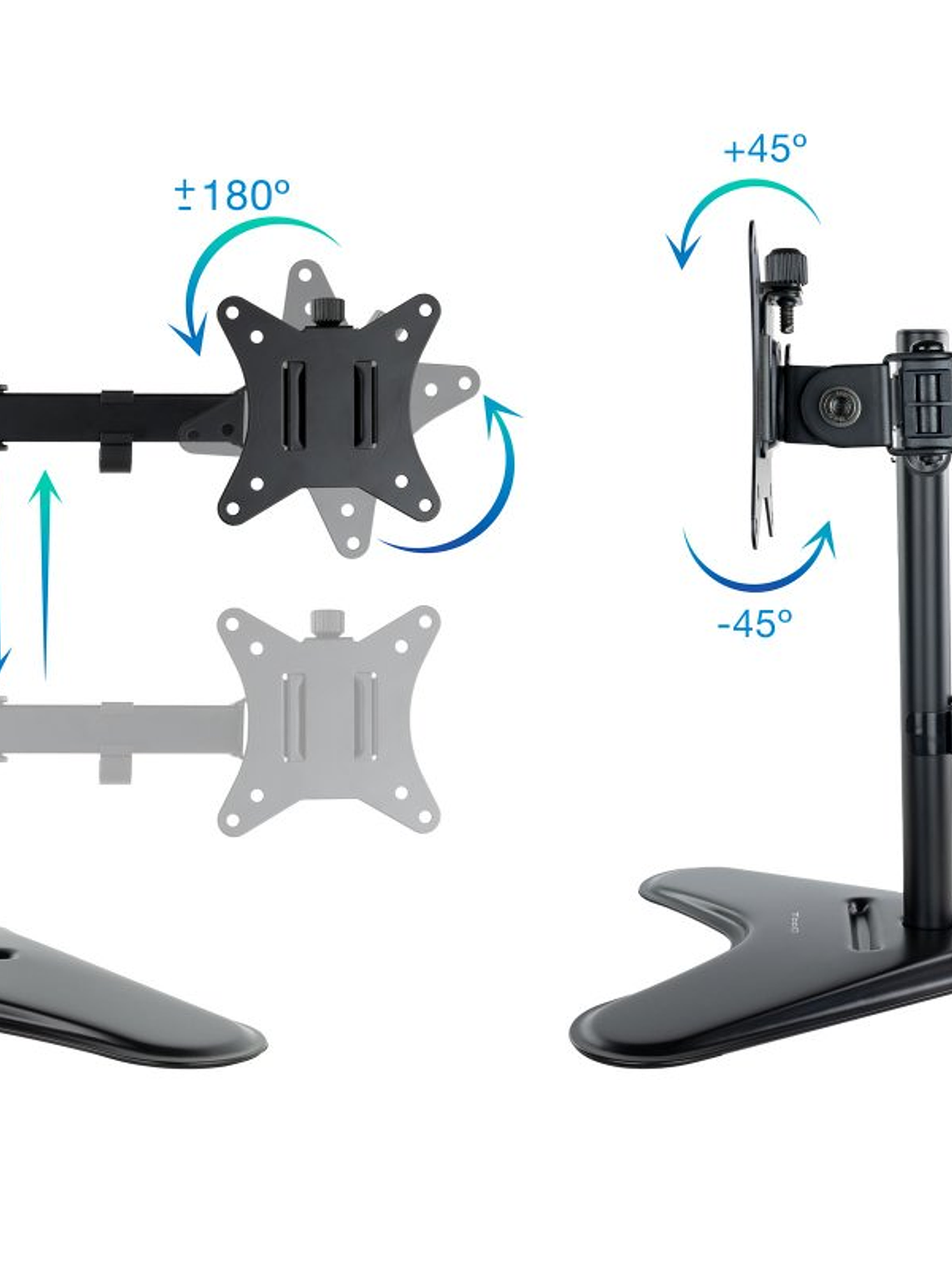 Tooq Soporte mesa DB1702TN-B 2 brazos 17-32