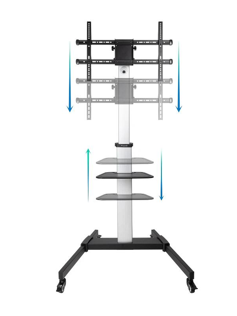Tooq FS1886M-B Soporte suelo ruedas Hera 37