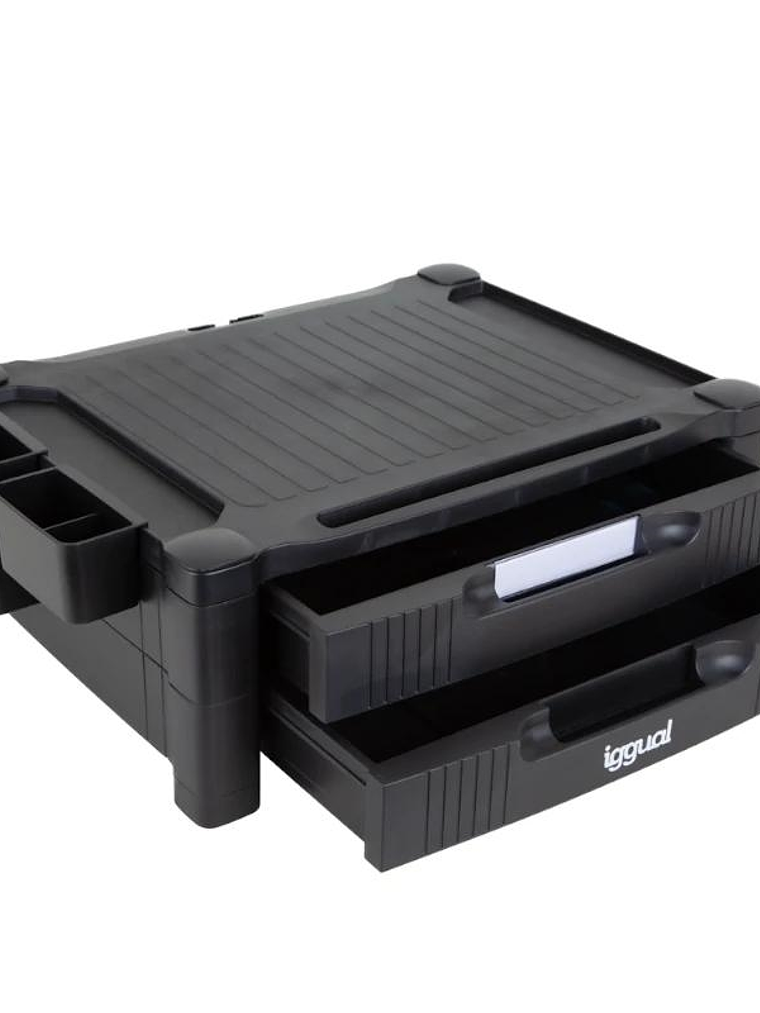 iggual EM2C Elevador monitor 2 cajones negro 1