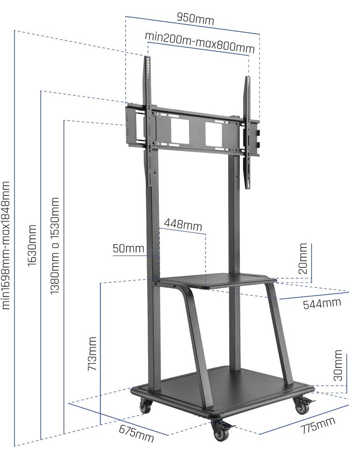 iggual GOLIAT Soporte TV con ruedas 37