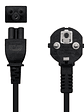 Nanocable Cable Alim. trébol, CEE7 /M-C5/H, 1.5m - Miniatura 2