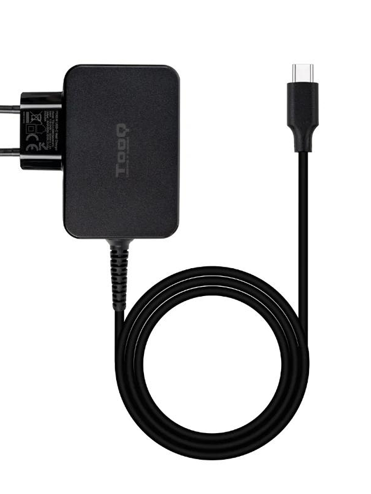 Tooq Cargador portatil GAN USB-C PD 65W Negro 3