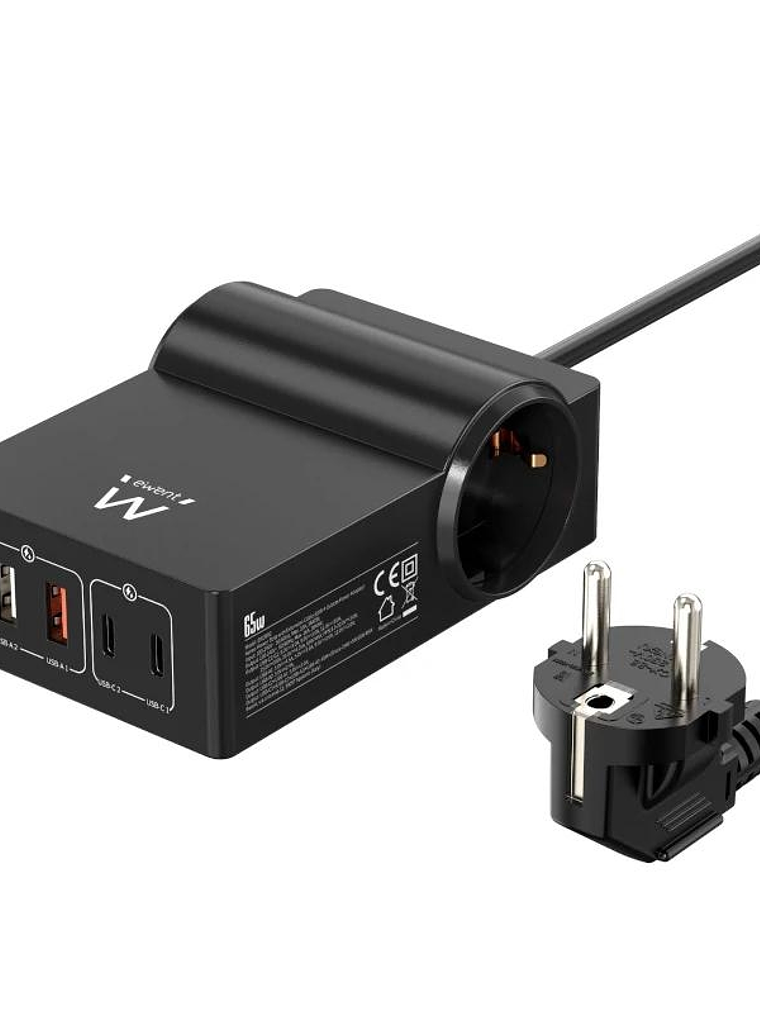 EWENT Estacion carga ew3992 Gan 65w 1