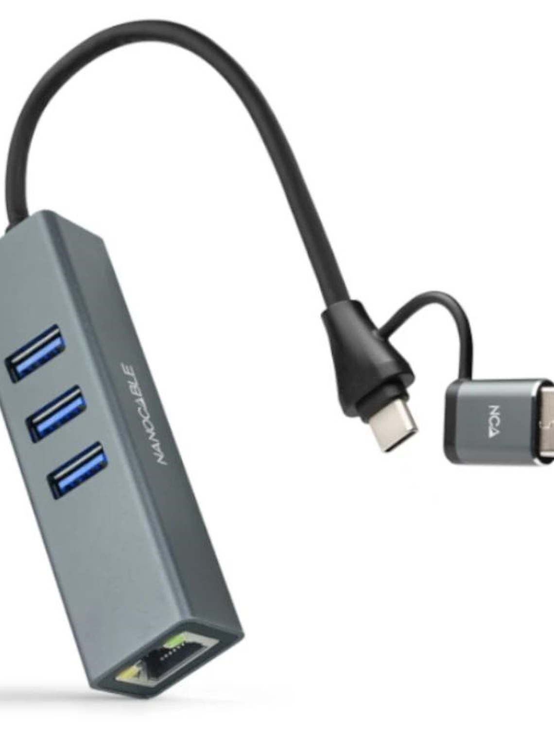 Nanocable Conversor USB-C+USB-A/M RJ45+ 3xUSB-A 1