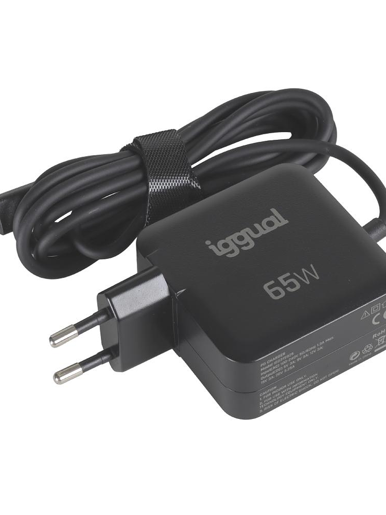 iggual Cargador portátil y móvil tipo C PD 65W 3
