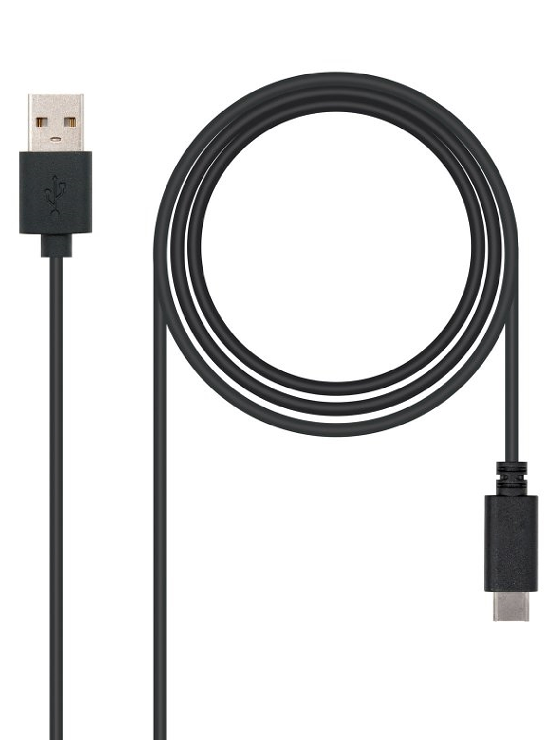 Nanocable Cable USB 2.0 3A Tipo USB-C/M-A/M 0.5 M 1