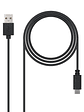 Nanocable Cable USB 2.0 3A Tipo USB-C/M-A/M 0.5 M - Miniatura 1