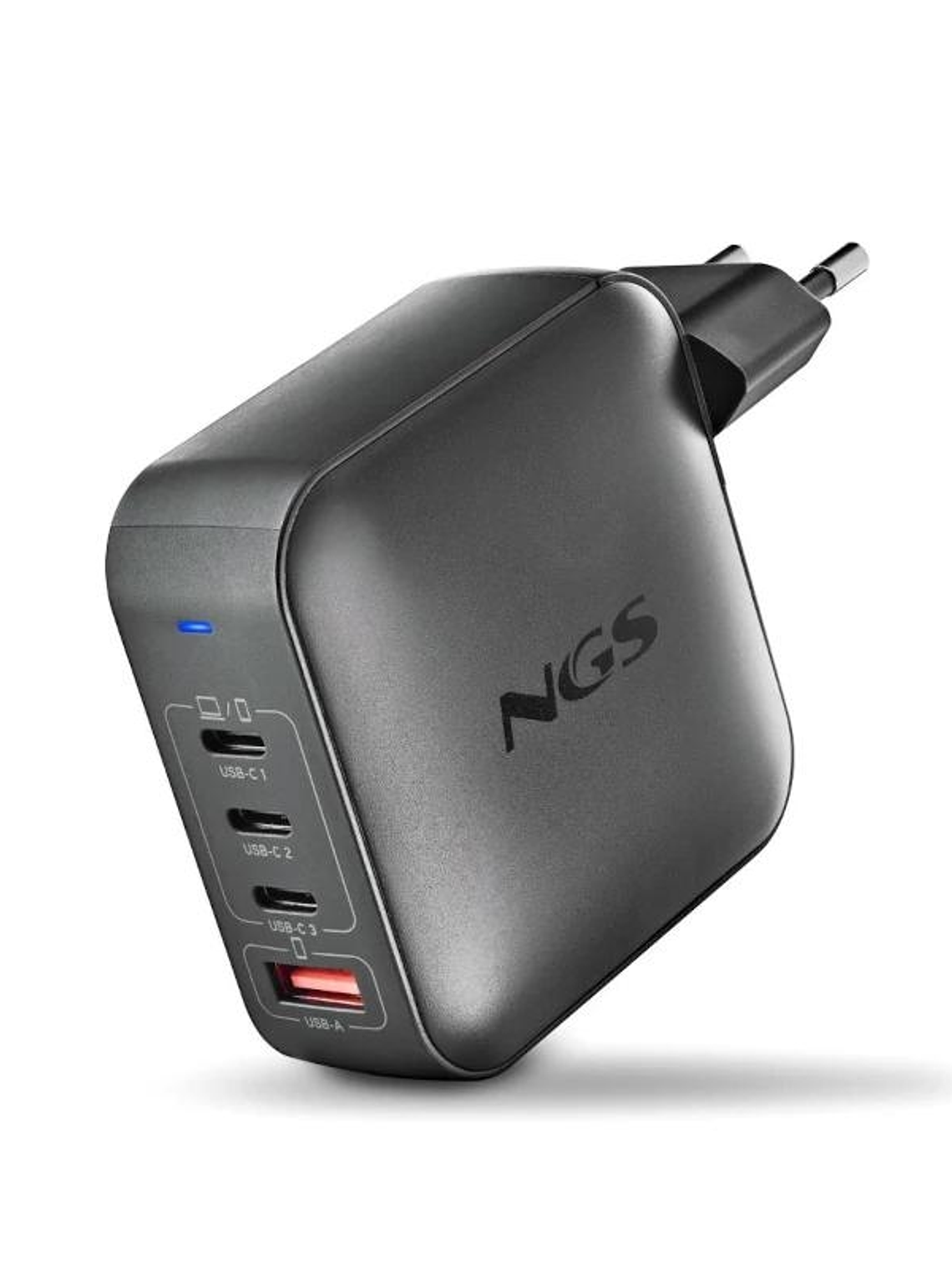 NGS CARGADOR ULTRARAPIDO165W 4 PUERTOS 3USB-C 1 US 1