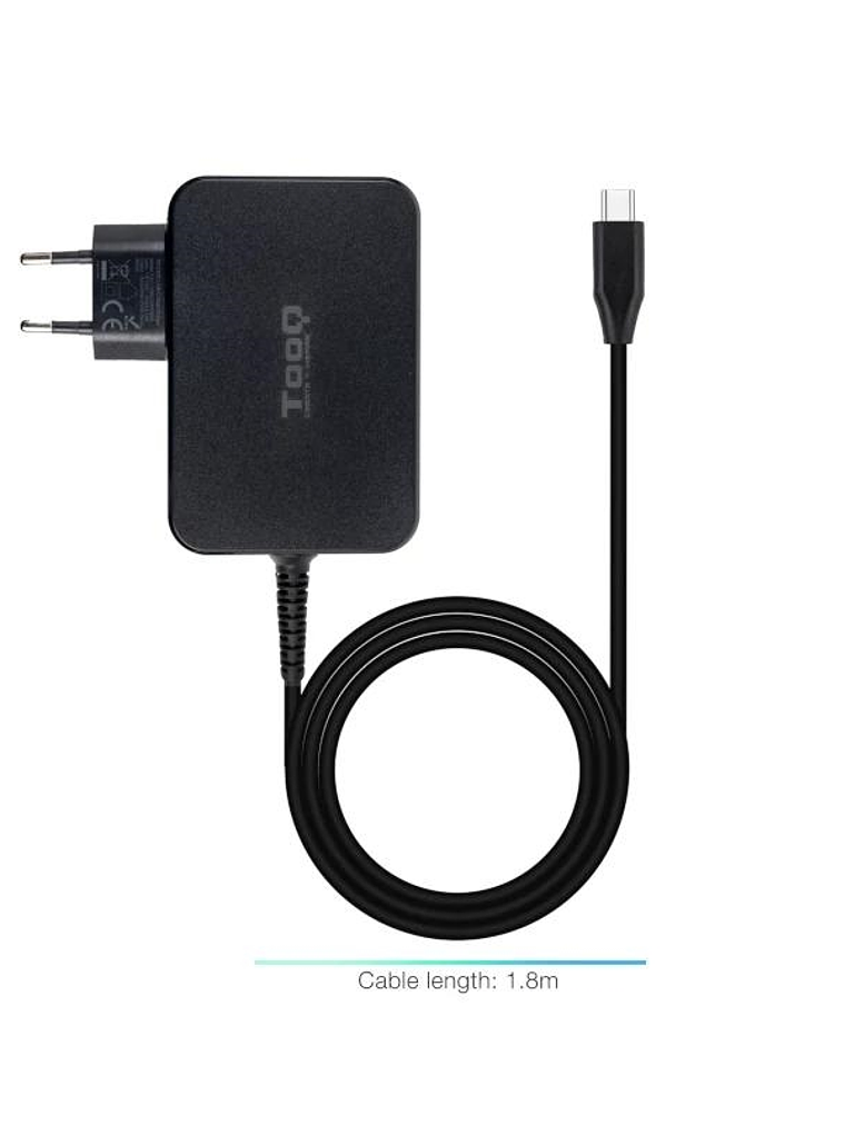 Tooq Cargador portátil GAN USB-C PD 100W Negro 1