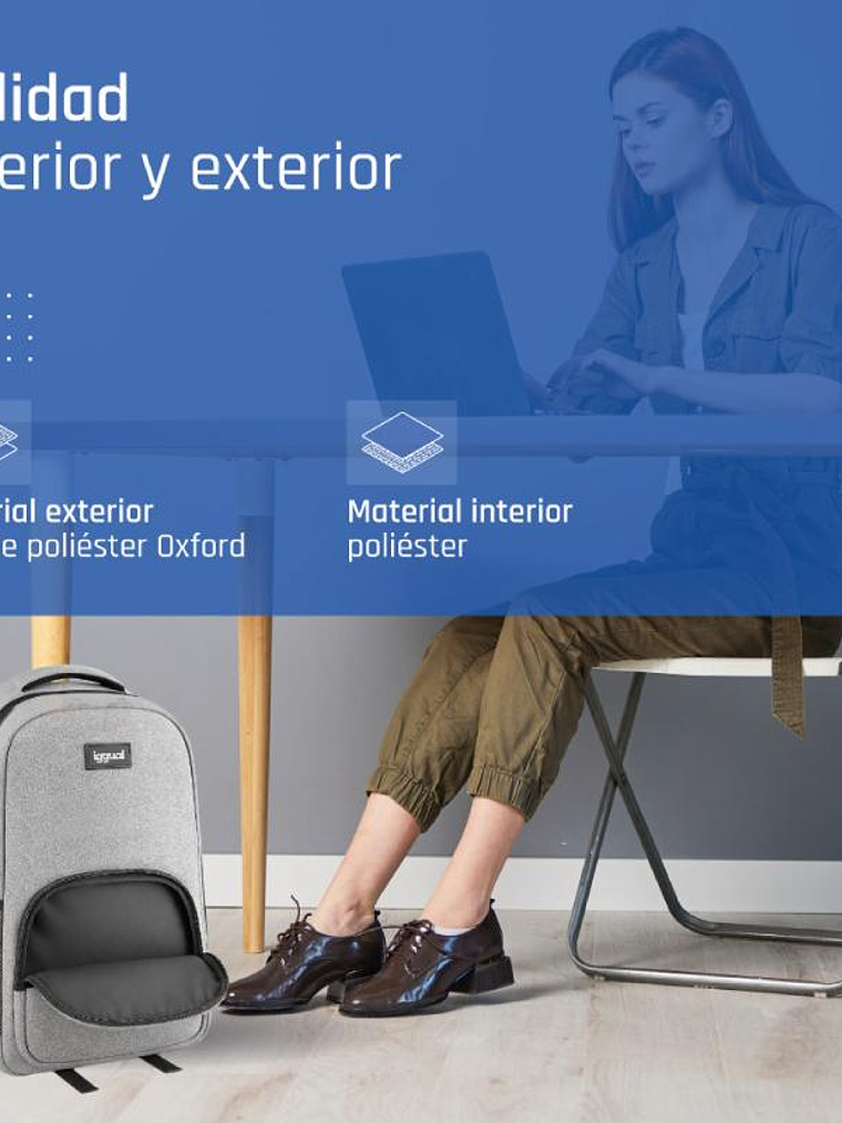 iggual Mochila portátil 15.6-17 Everyday Use gris 2