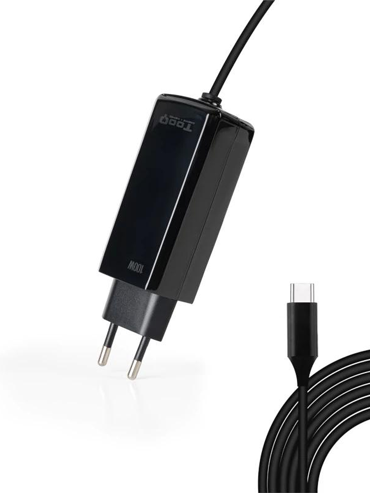 Tooq Cargador portátil GAN USB-C PD 100W Cúbico 3