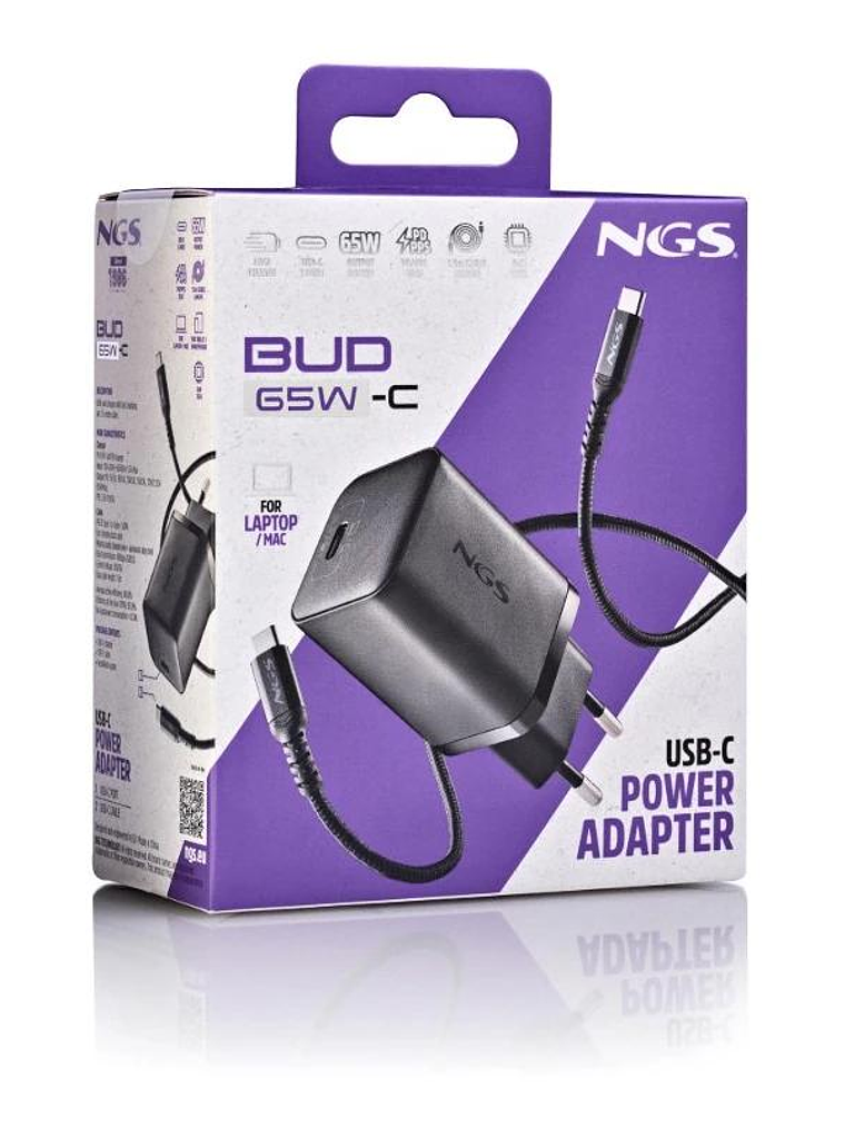 NGS CARGADOR GAN ULTRARAP 65W USB-C CON CABL 3