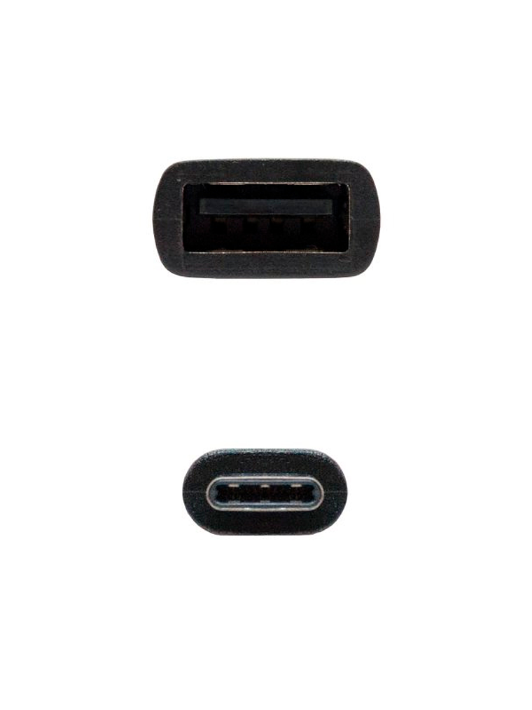 Nanocable Cable USB 2.0 3A, USB-C/M-A/F, 15cm 2