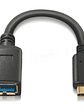 Nanocable Cable USB 3.1 Gen1 3A, USB-C/M-A/F, 15cm - Miniatura 1
