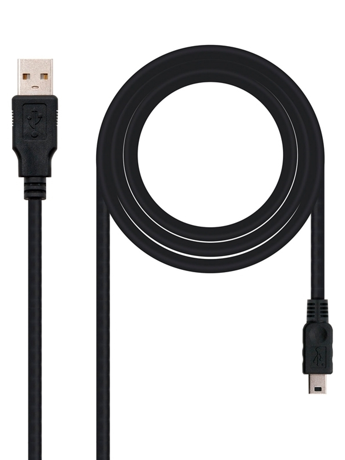 Nanocable Cable USB 2.0, A/M-Mini B/M, negro, 0.5m 1