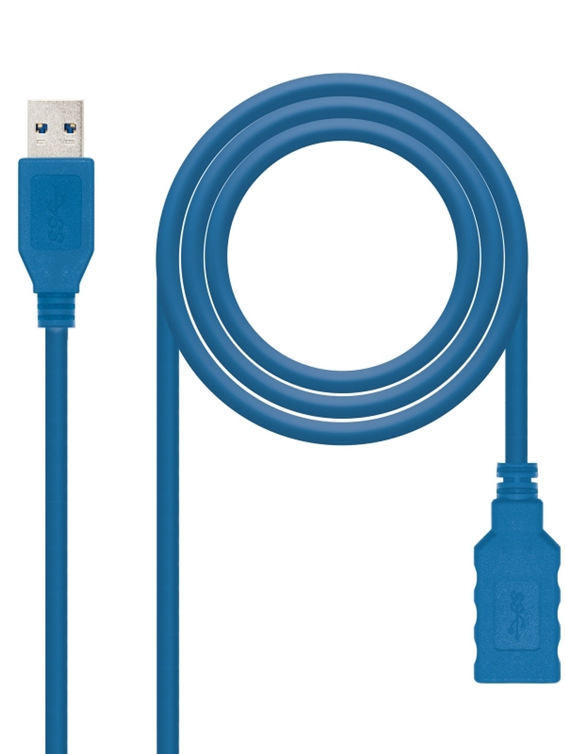 Nanocable Cable USB 3.0, A/M-A/H, Azul, 1 m 1