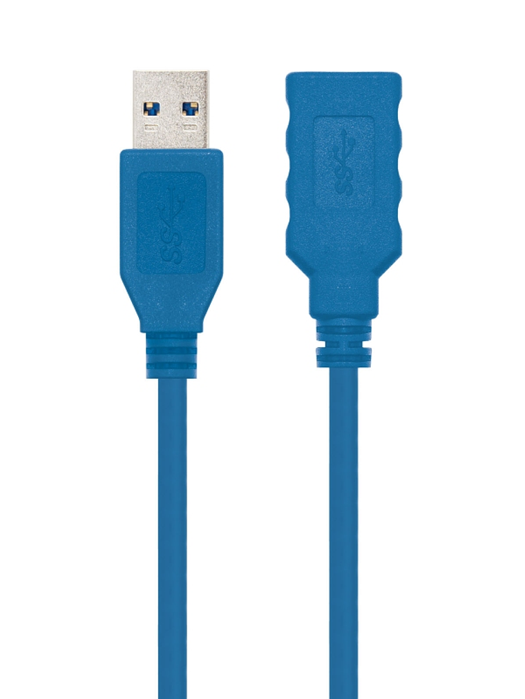 Nanocable Cable USB 3.0, A/M-A/H, Azul, 1 m 2
