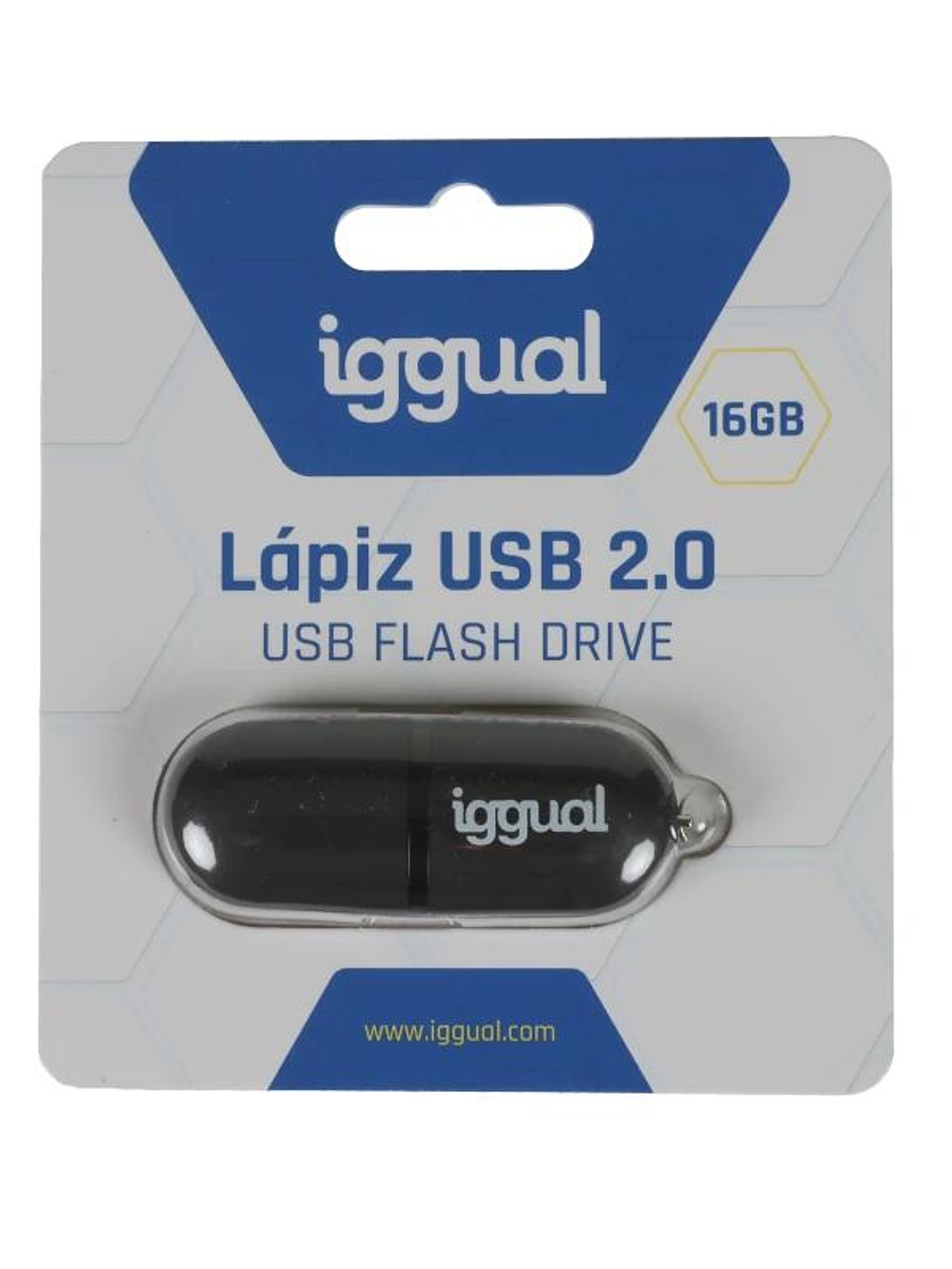 iggual Lápiz USB 2.0 16GB PEN16 negro con tapa 4