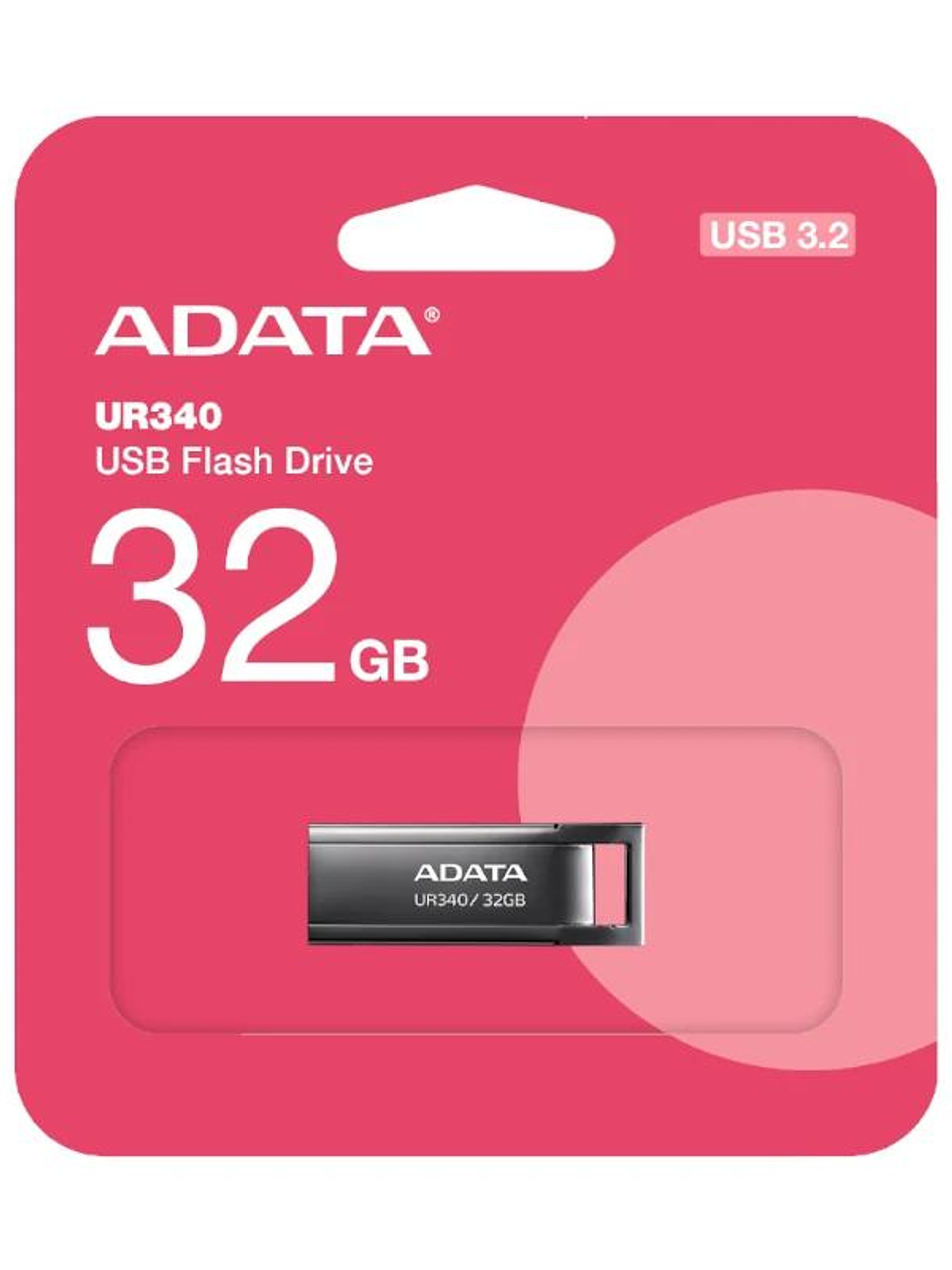 ADATA Lapiz USB UR340 32GB USB 3.2 Metal Black 4