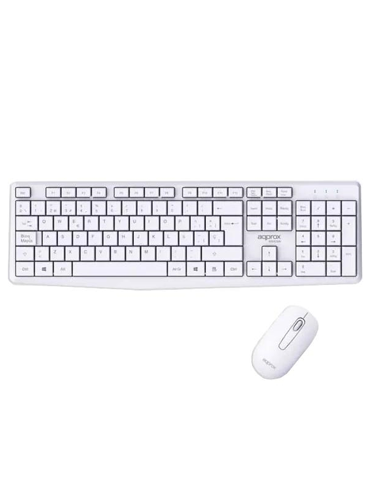 APPROX Teclado+raton inalamb X420W 1000DPI Blanco 1