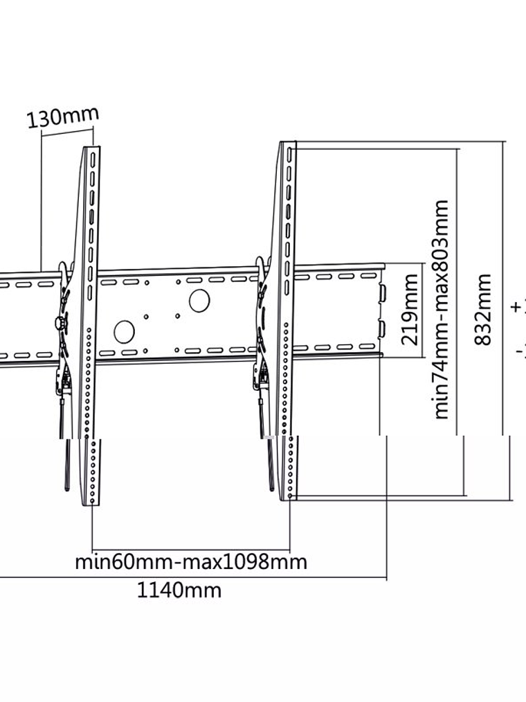 Tooq LP42130T-B soporte tv 60-100
