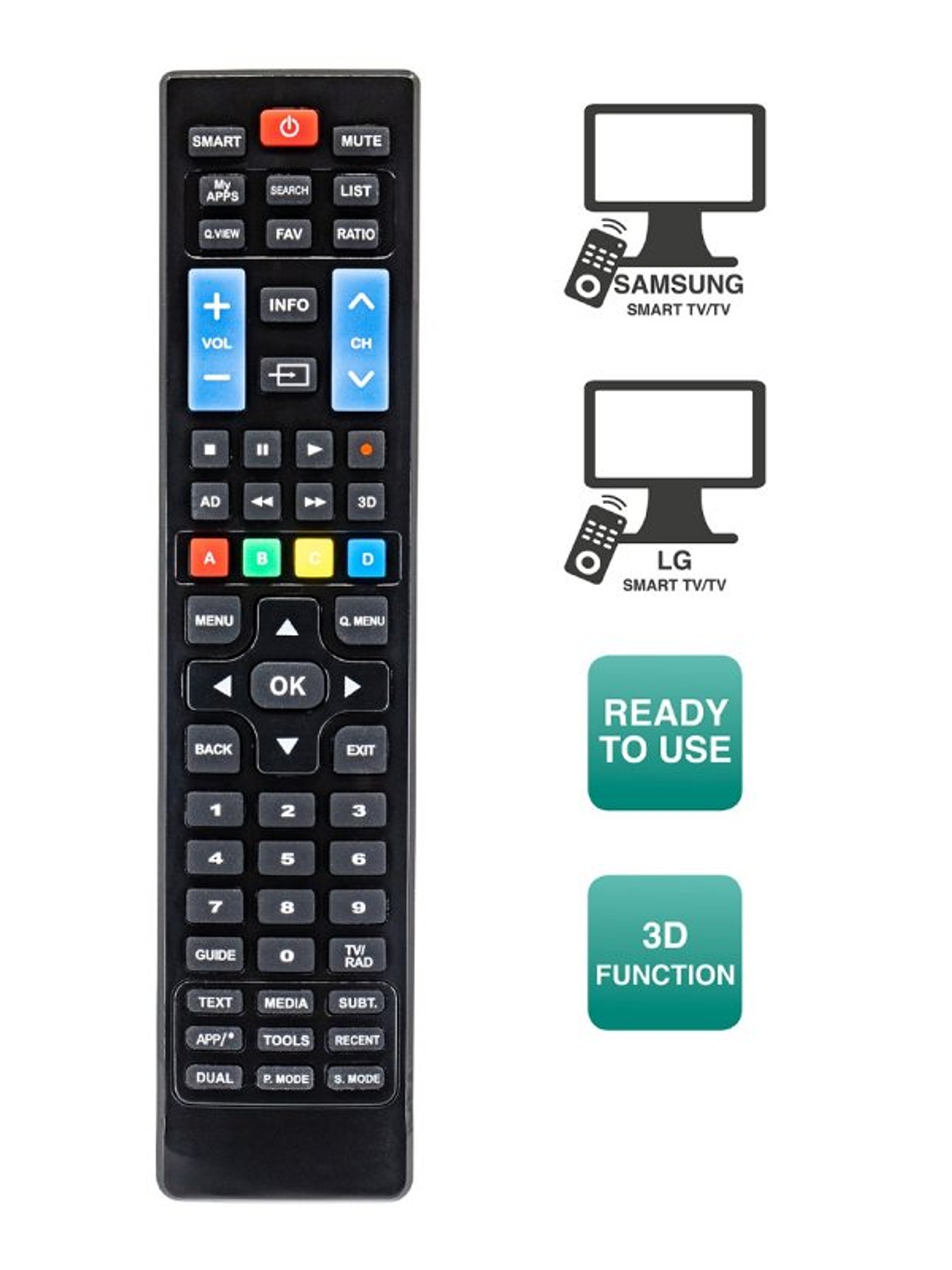 EWENT EW1575 Mando TV universal para LG y Samsung 2