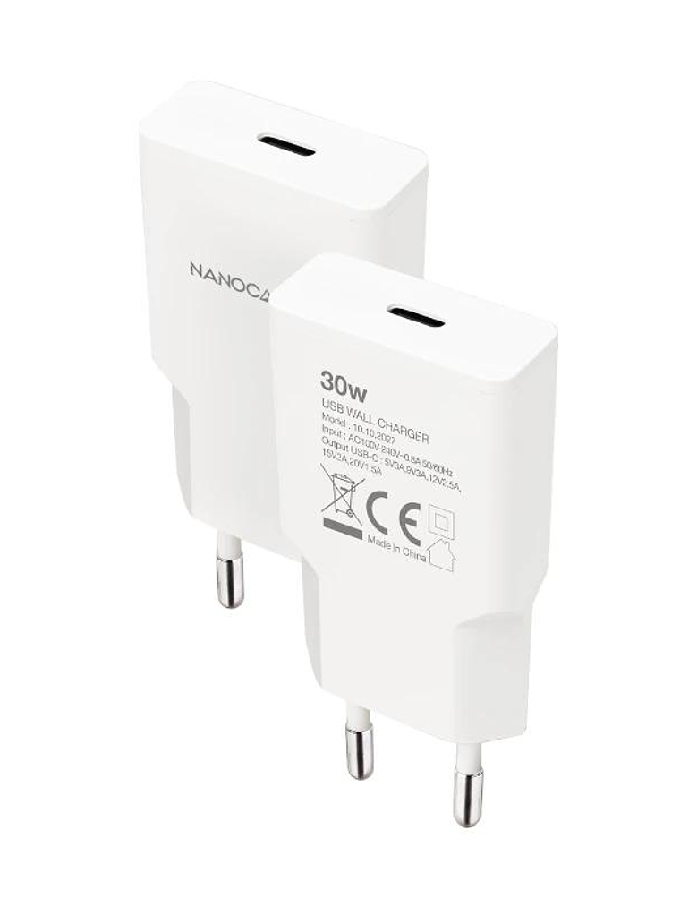 Nanocable Cargador USB-C/PD 30W   Blanco 2