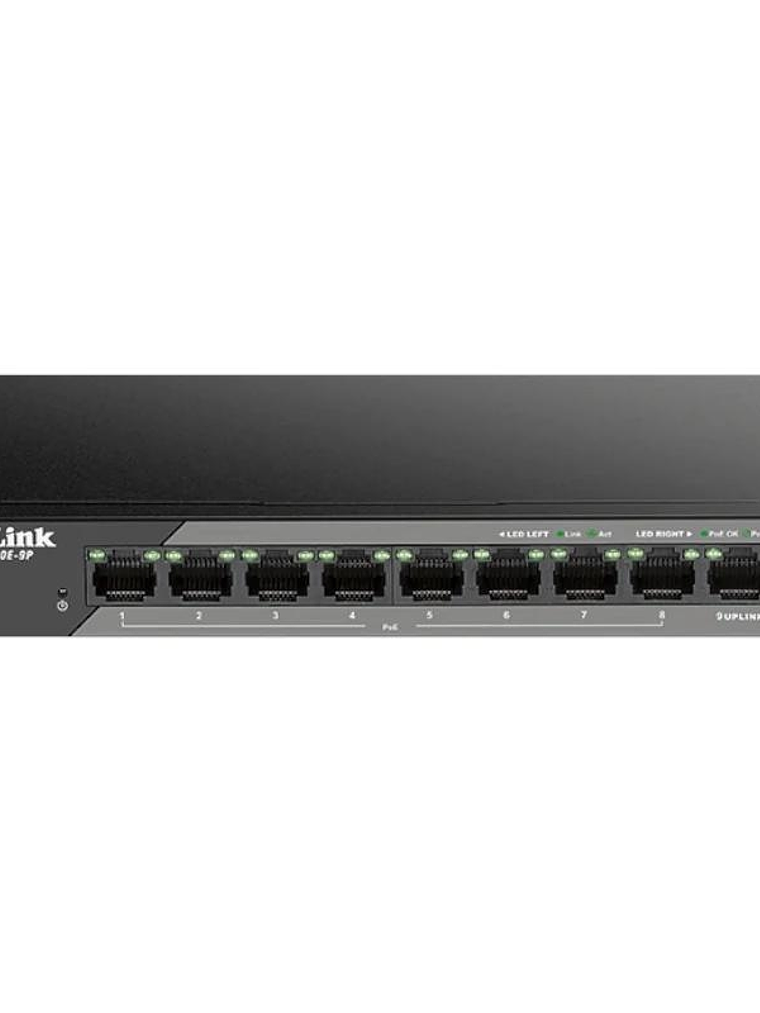 D-Link DSS-100E-9P Switch 9x10/100 LR PoE Surveill 1