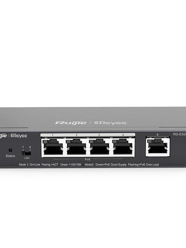 Reyee Switch 5xGb RJ45 (4 PoE/POE+) 54W Steel 1