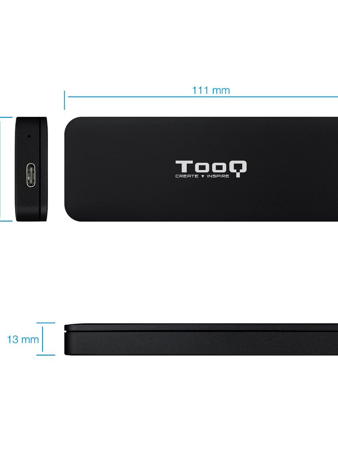 Tooq Caja Externa para SSD M.2 NVMe PCIe 3