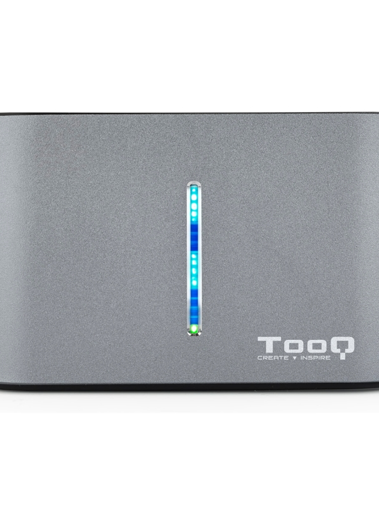 Tooq TQDS-805G Dock Station Doble Bahía HDD Gris 4