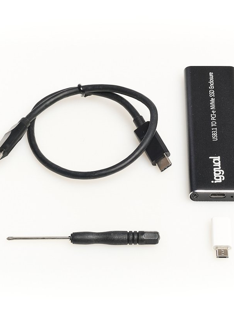 iggual Caja externa USB-C 3.1 SSD M.2 NVMe y SATA 3