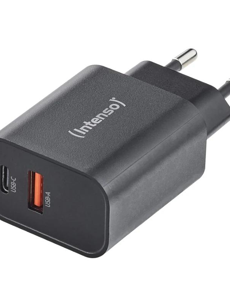 Intenso | Cargador pared GaN W30C² USB-C Negro 1