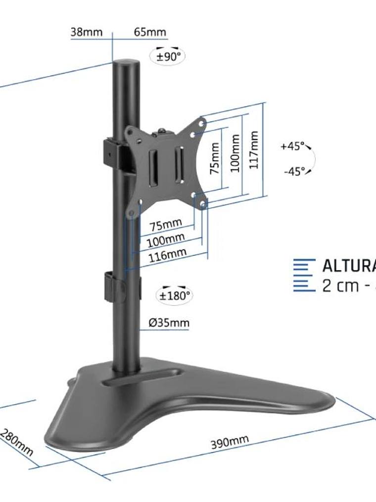 iggual SSM01 Soporte sobremesa 1 monitor 13