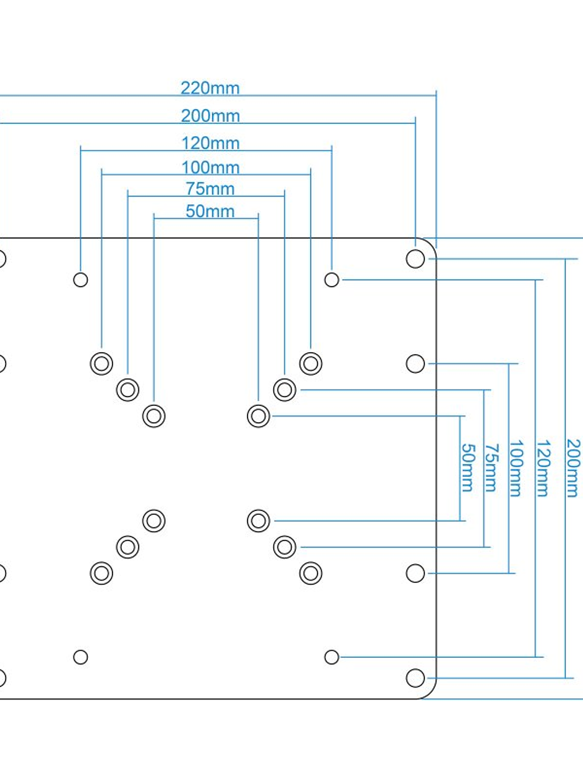 Tooq Adaptador VESA 200x200 para pantallas 23
