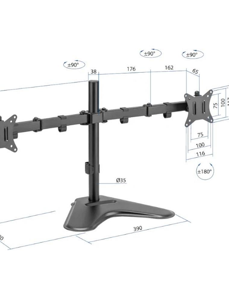 iggual SSM02 Soporte sobremesa 2 monitores 13