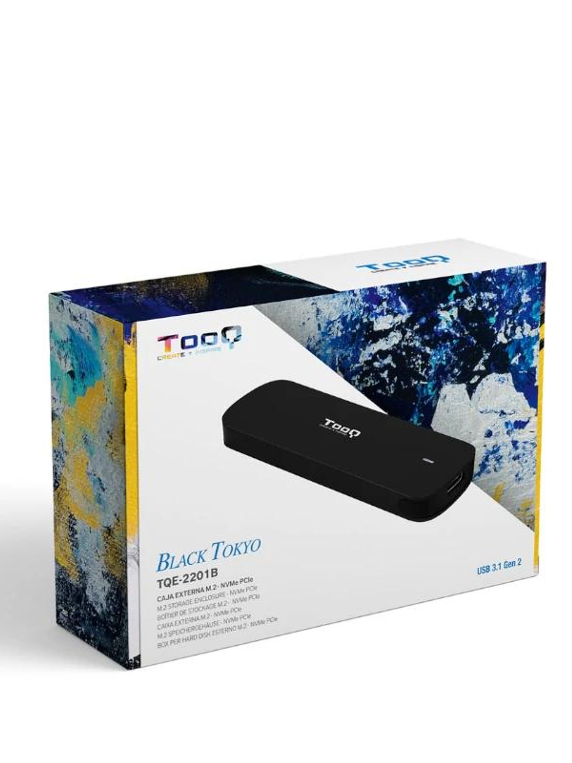 Tooq Caja Externa M.2 NVMe USB3.1 GEN2 Negra 2