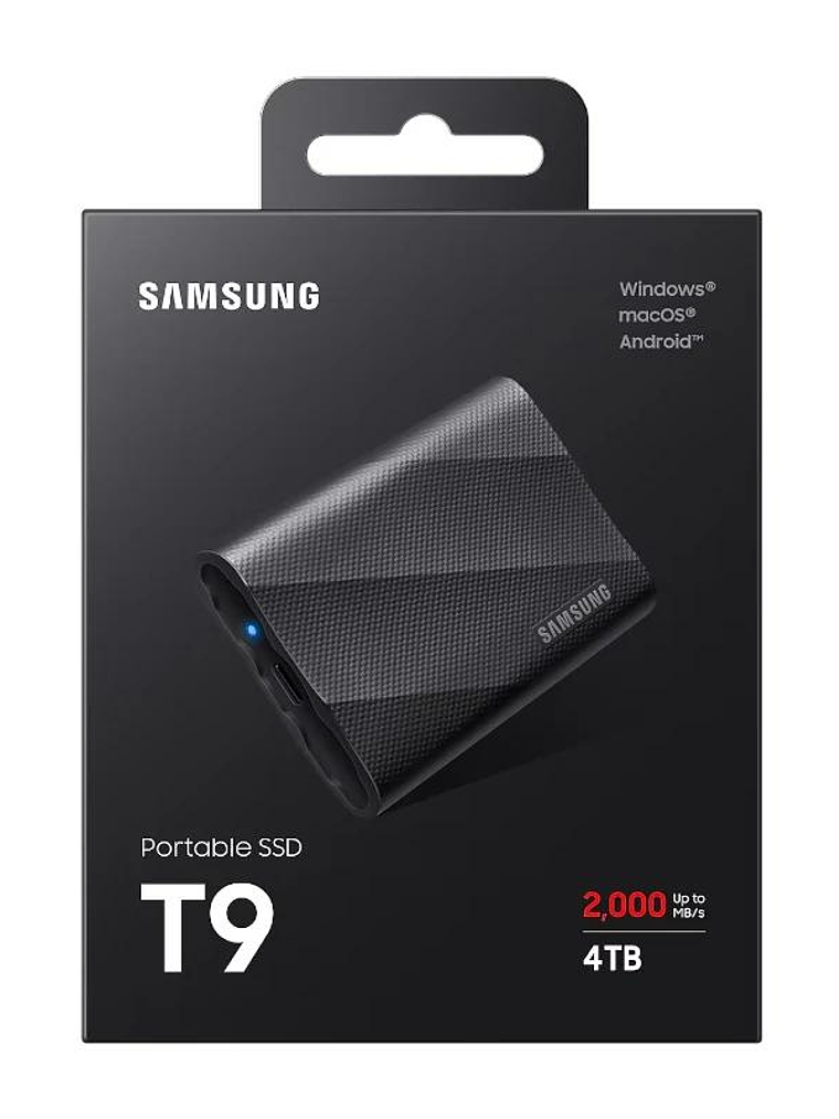 Samsung T9 SSD Externo 4TB USB 3.2 Gen 2x2 Black 4
