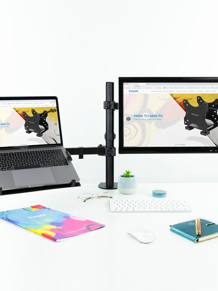 Tooq DB1200TN-B Soporte mesa monitor/portátil 3