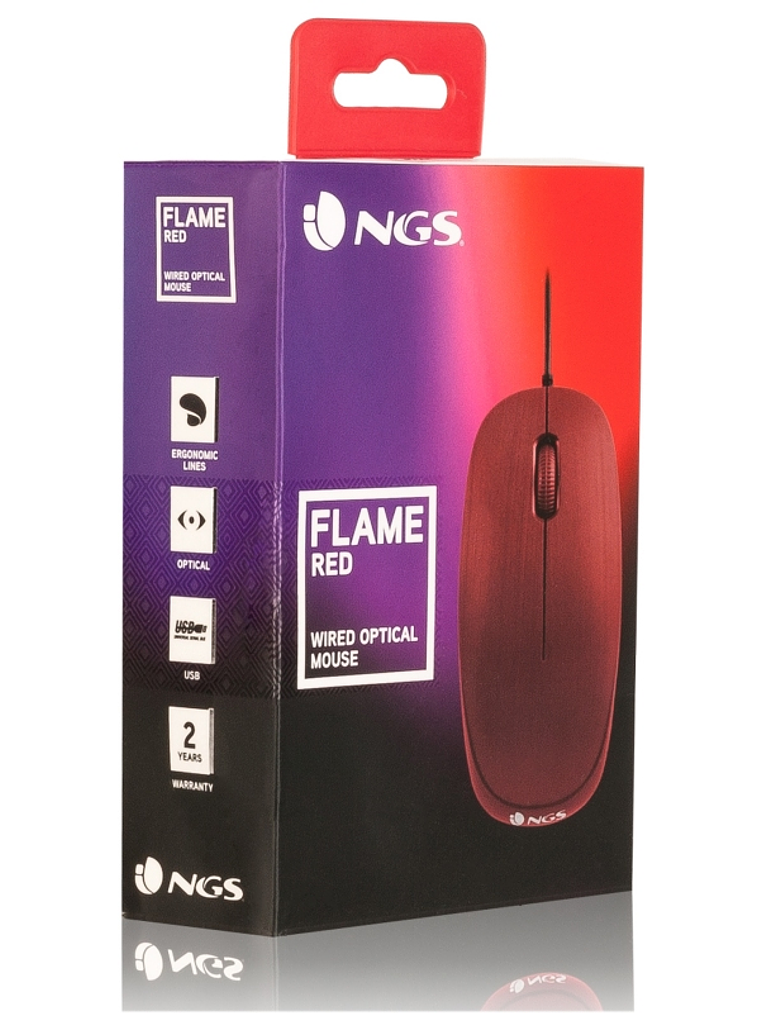 NGS Raton óptico Redflame 1000 Dpi Rojo 4