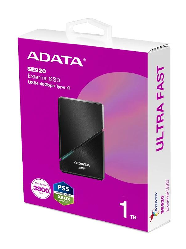 ADATA SE920 SSD Externo 1TB USB4  Negro 4