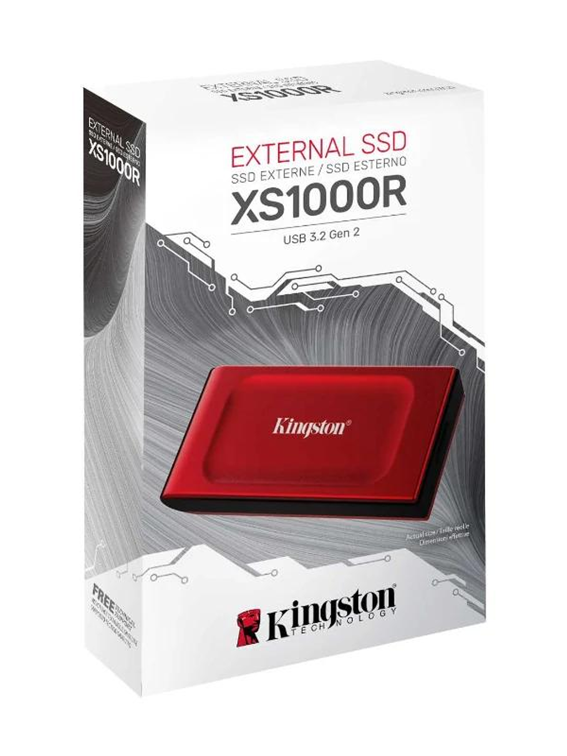 Kingston XS1000 eSSD 1Tb USB 3.2 tipo-C Rojo 3