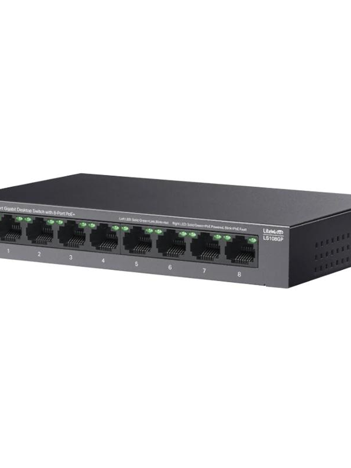 TP-Link LS108GP Switch 8xGb PoE+ 62W Desktop 3