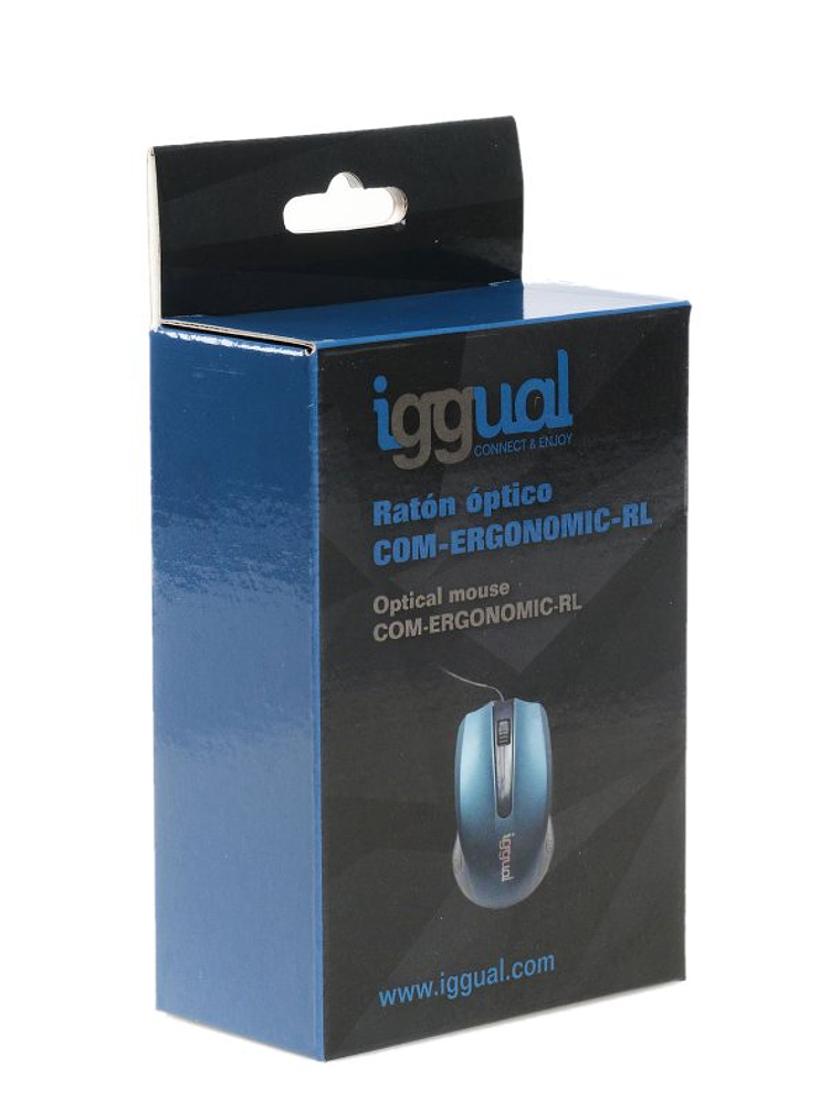 iggual Ratón óptico COM-ERGONOMIC-RL-800DPI azul 4