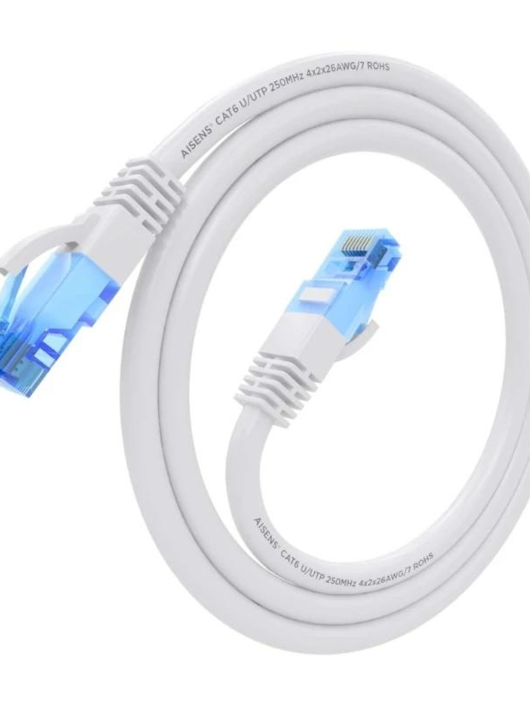 Aisens Cable RJ45 CAT.6 UTP AWG26 CCA Blanco 0.5 1